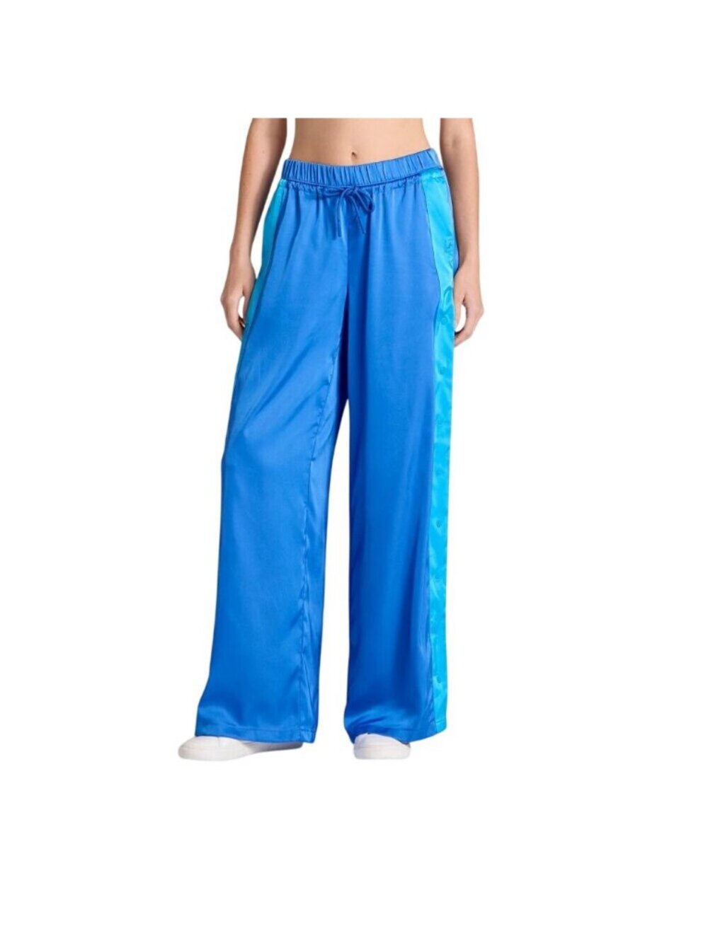 NWT Joylab Low-Rise Satin Tear Away Track Pants 94628903 Vibrant Blue XS